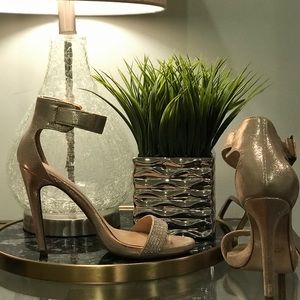 Sexy, Strappy Metallic Heels